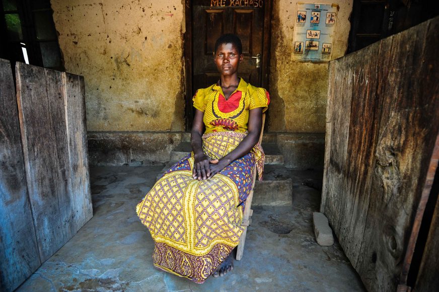 Rute Fumulani is 16 years old and lives in the village of Kachaso, Nsanje district, Malawi. She lost both her parents in catastrophic flooding that hit the area in 2015. She married husband Fumulani in the same year at the age of 14: the couple have a son, Thokozani, aged one year and two months. They live in a two room hut with her husband's nine year old brother, Eliya, and five year old sister, Amines. They earn a maximum of MWK 500 (about 50p) on days they can find work and eat only on three days a week.